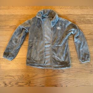 Girls Grey North Face Full Zip Jacket